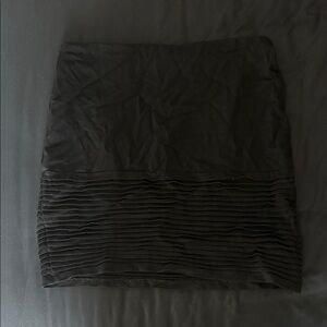 Premise Black Pencil Skirt with Pleated Detail